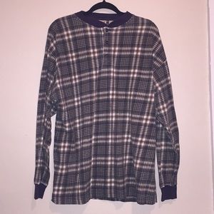 Long-sleeved plaid shirt